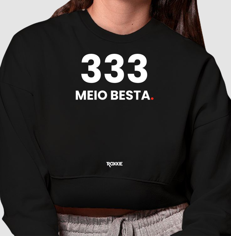 Camiseta Meio Besta - Cropped Moletom