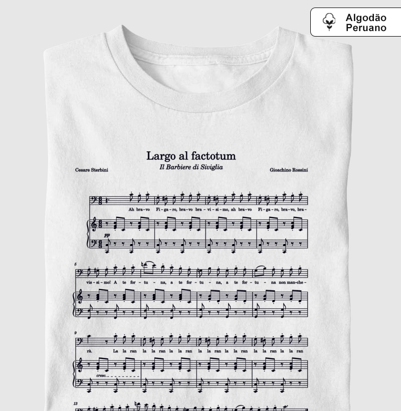 Partitura Figaro (Largo al Factotum) - O Barbeiro de Sevilha - Árias em Algodão