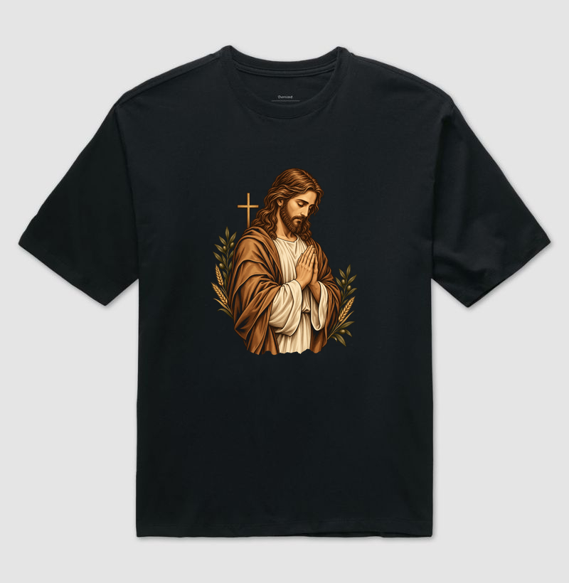 Cristo em Oração - Cristo Vivo - Camiseta Oversized