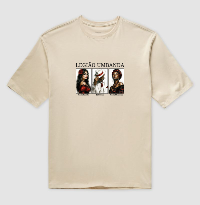 Legião Umbanda: Padilha, Zé e Mulambo em cores - Camiseta Oversized