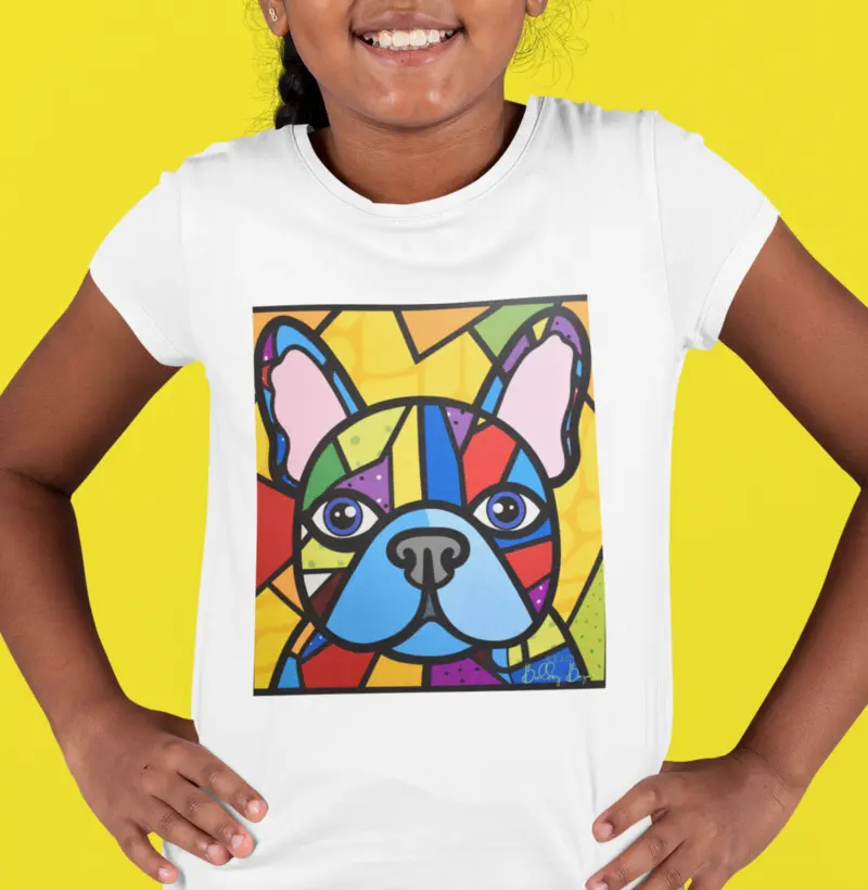 Camiseta Infantil Bulldog Frances "Picasso Perdido IV"