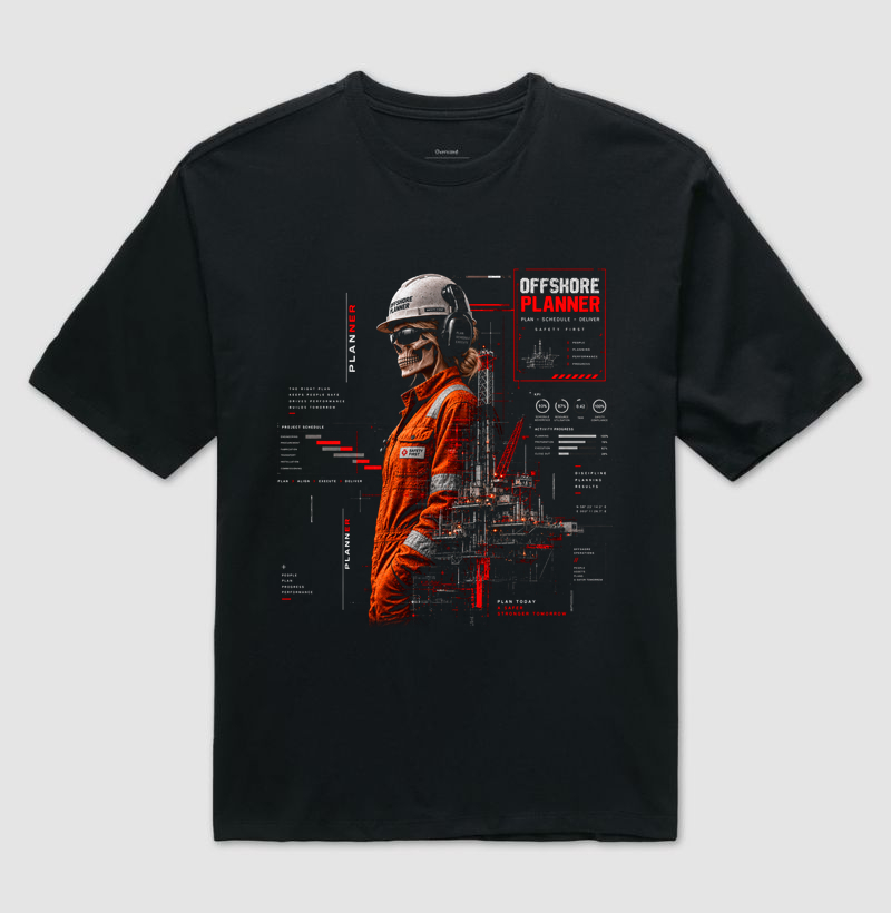 Offshore Planner Skull mulher - Camiseta Oversized