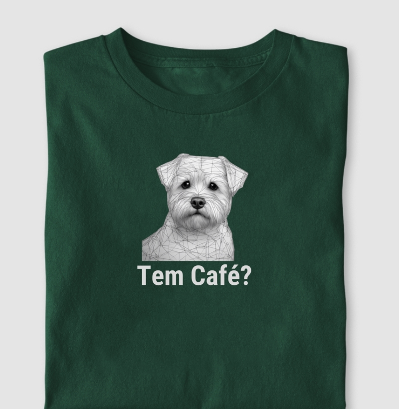 Camiseta Tem Café Maltês Algodão Nacional