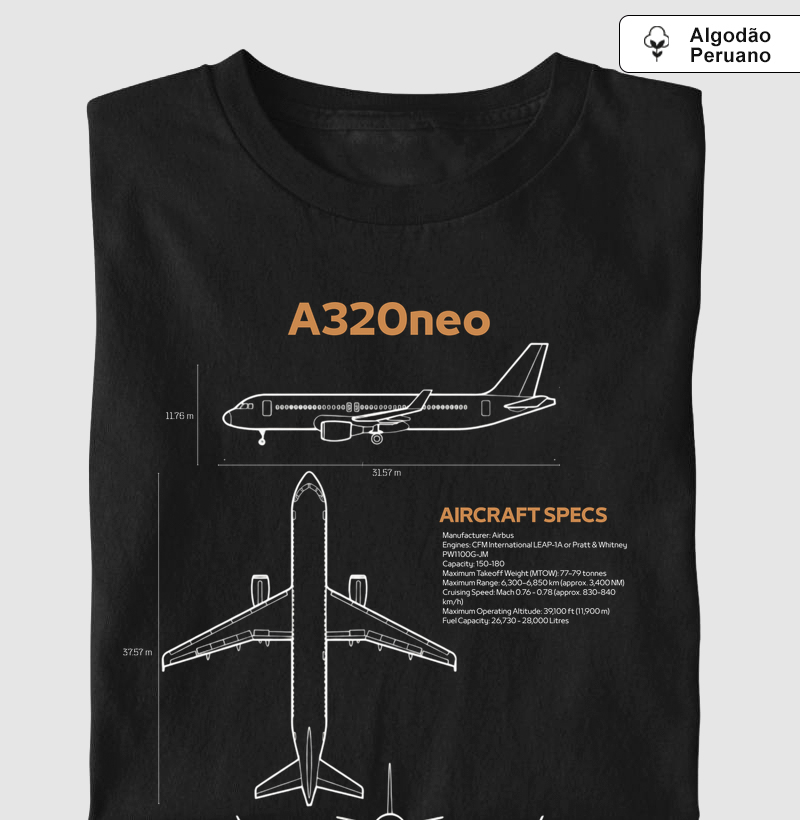 Airbus A320neo - Blueprint | Algodão Peruano