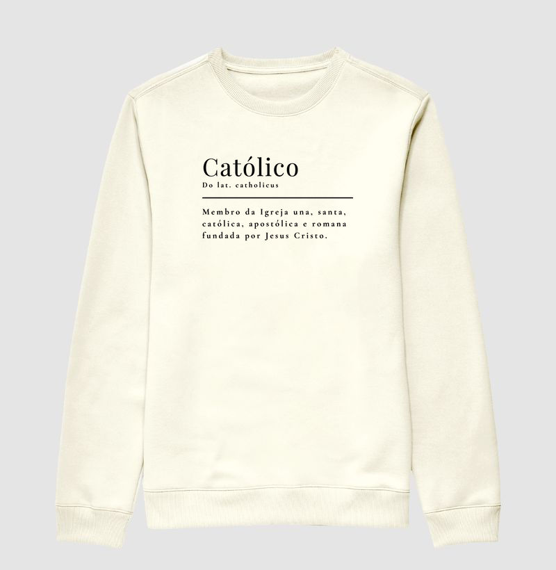 Católico - Dicionário - Moletom Sem Capuz