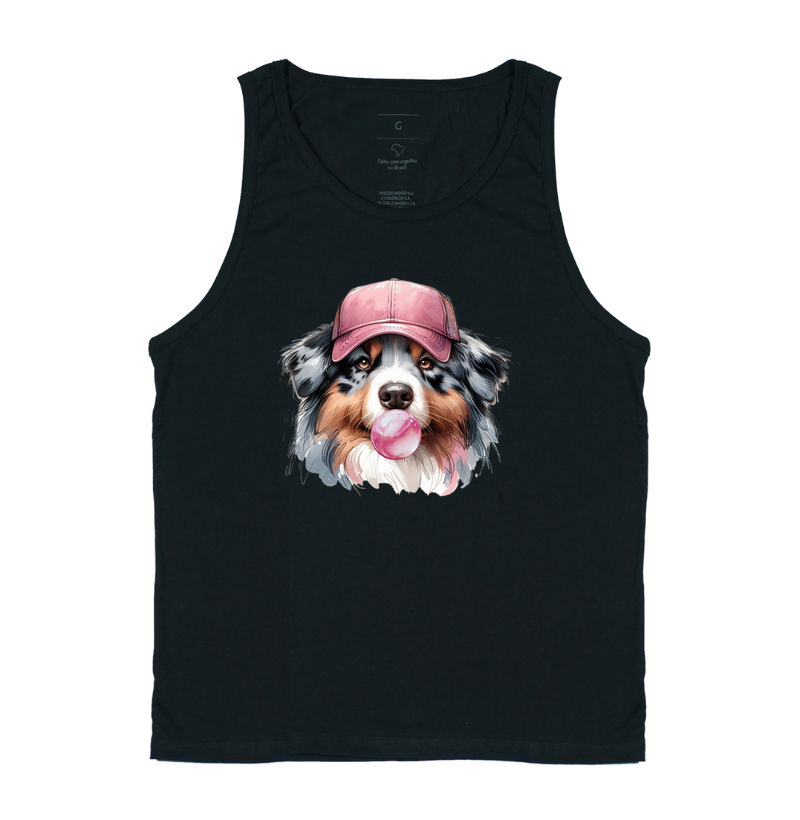 Australian Shepherd Boné e Chiclete