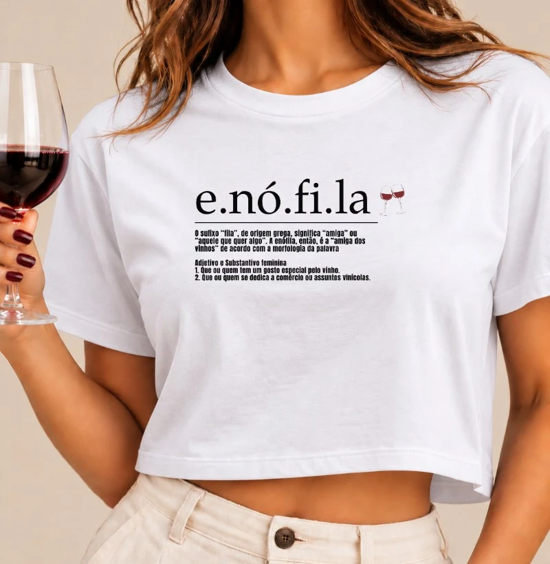 Camiseta Cropped Enófilo(a) - Cropped