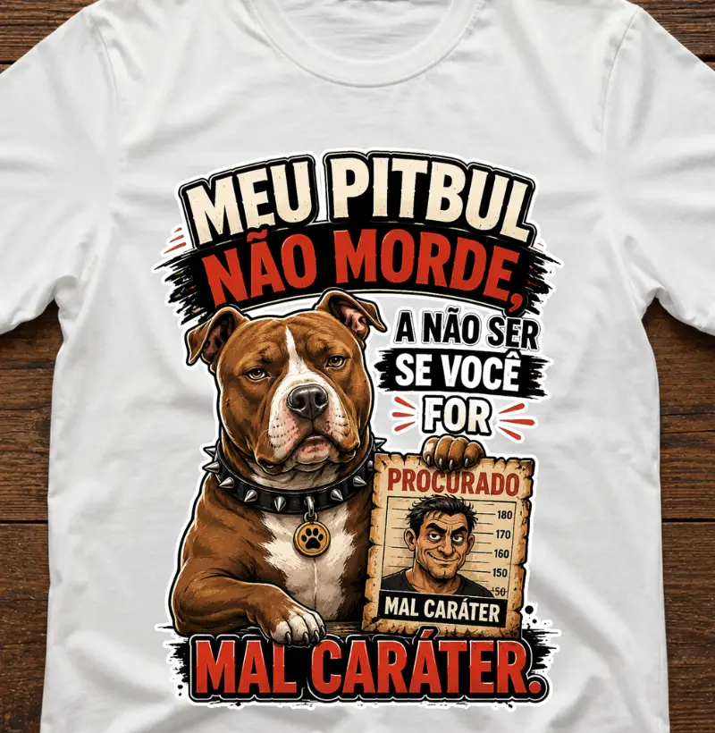 MEU PITBUL NAO MORDE A NAO SER SE VC FOR MAL CARATER
