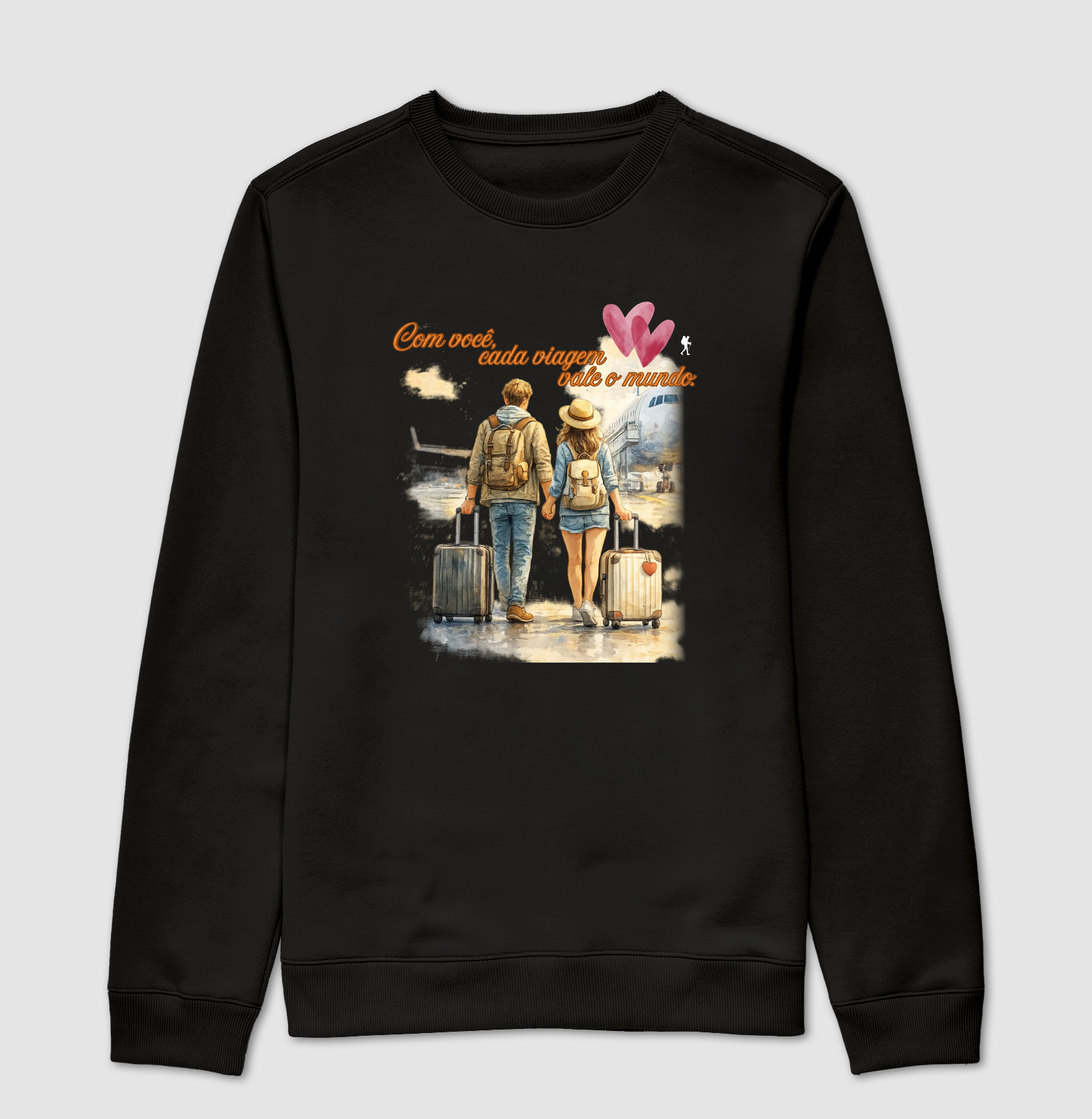 Camiseta Estampa Casal no Aeroporto | Excursionista