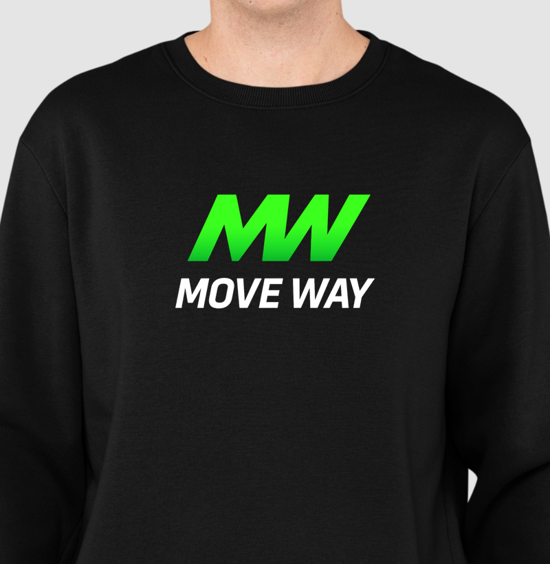 Suéter Moletom MW Move Way! Coleção Motivação Treino. Masculina e Feminina. Algodão Premium.