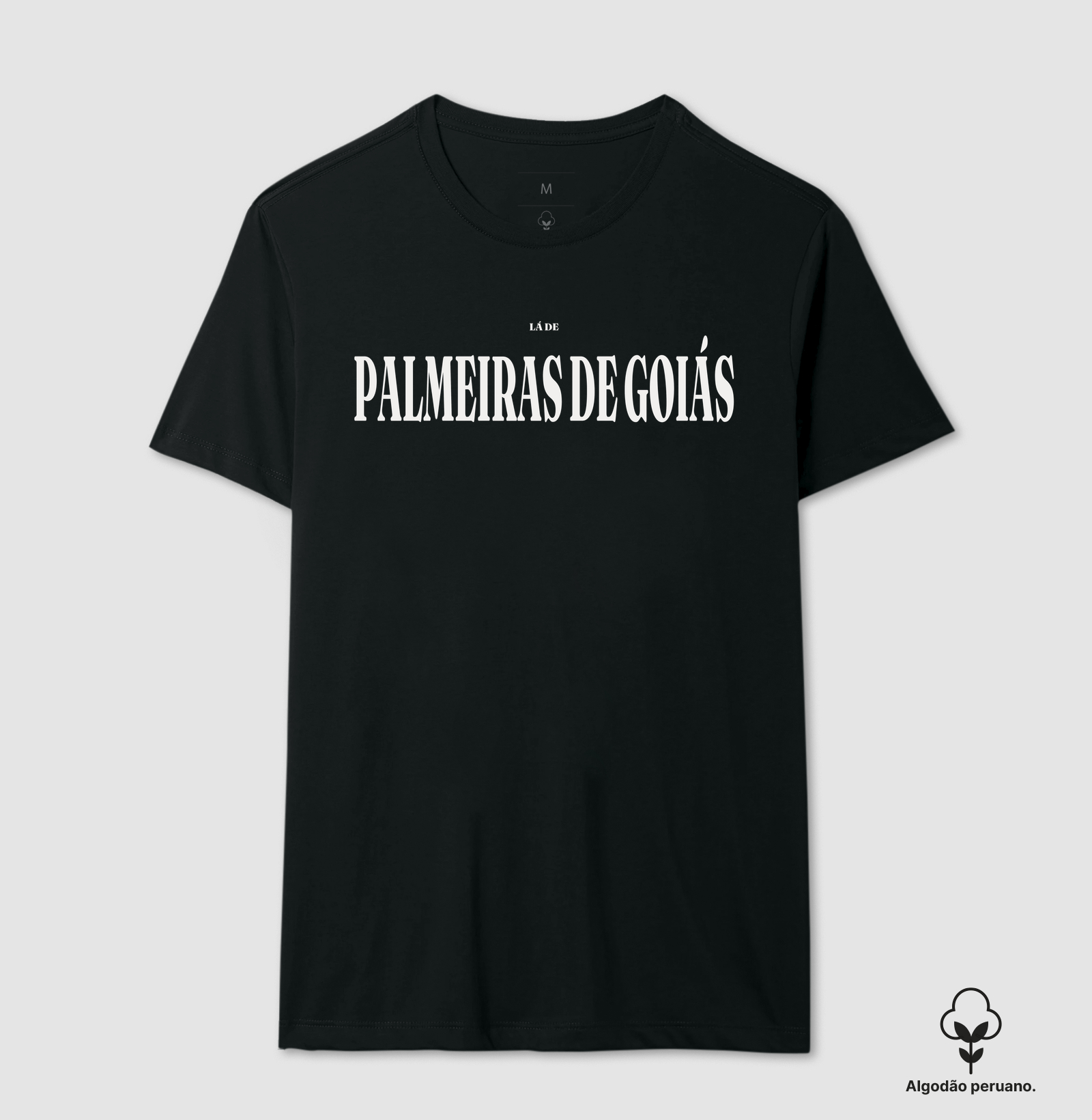 Palmeiras de Goiás | Tipografia GO - Camiseta Algodão Peruano