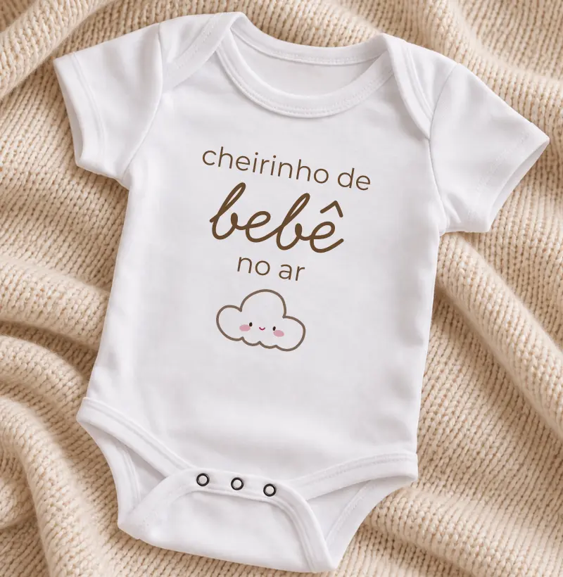 Cheirinho De Bebê No Ar - Nuvem - Body Infantil