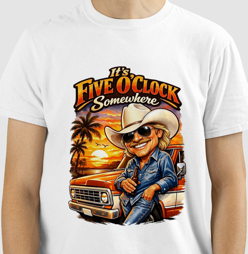 Camiseta It’s Five O’Clock Somewhere – Sunset Country Vibes