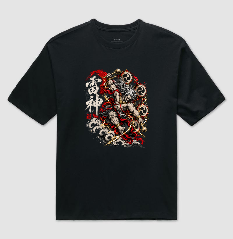 RAIJIN – A Força do Trovão - Camiseta Oversized