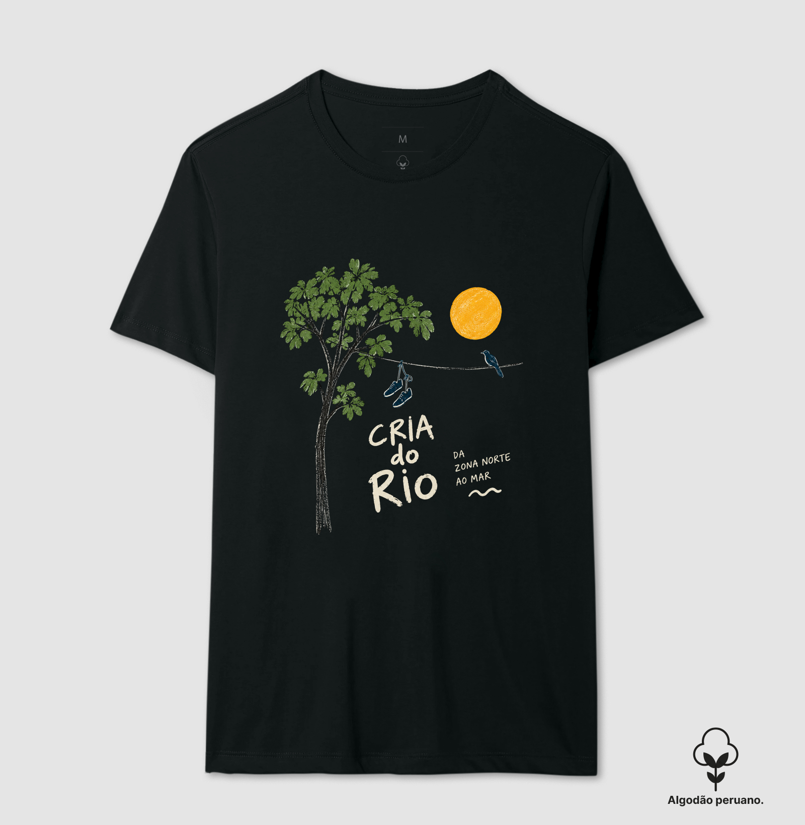 CRIA DO RIO - DA ZONA NORTE AO MAR - Camiseta Algodão Peruano