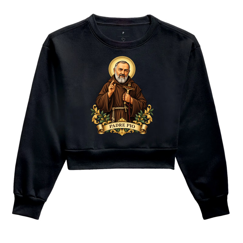 Padre Pio - Cropped Moletom