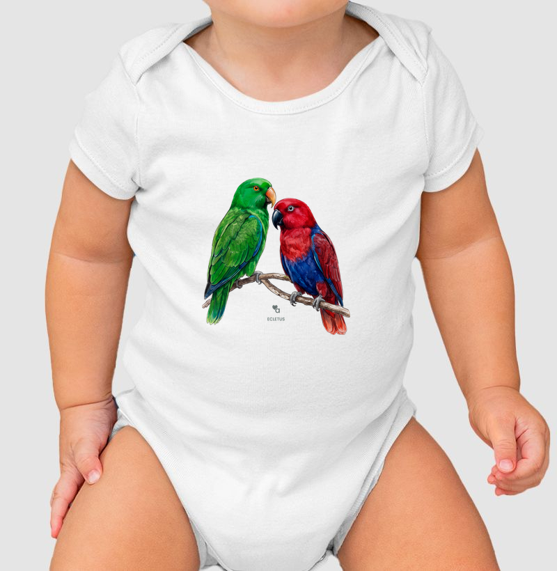 Aves - Casal Ecletus - Body Infantil