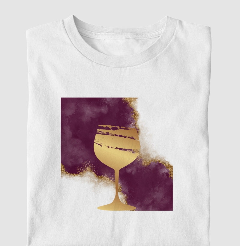 Camiseta Vinho e Glamour