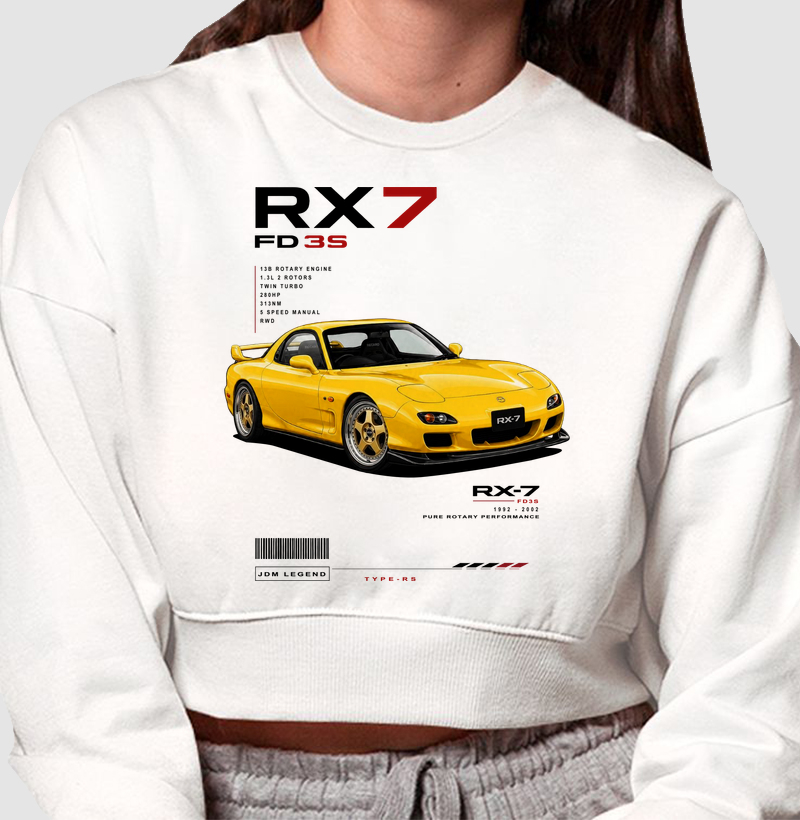 Moletom cropped feminino RX7