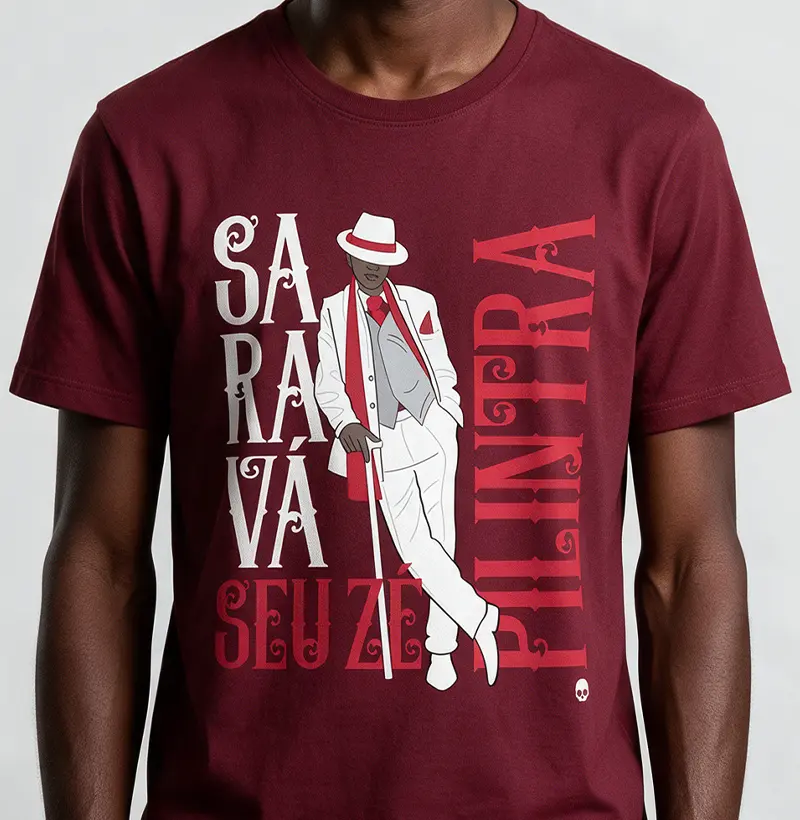 Camiseta Umbanda Saravá Seu Zé Pilintra - Camiseta