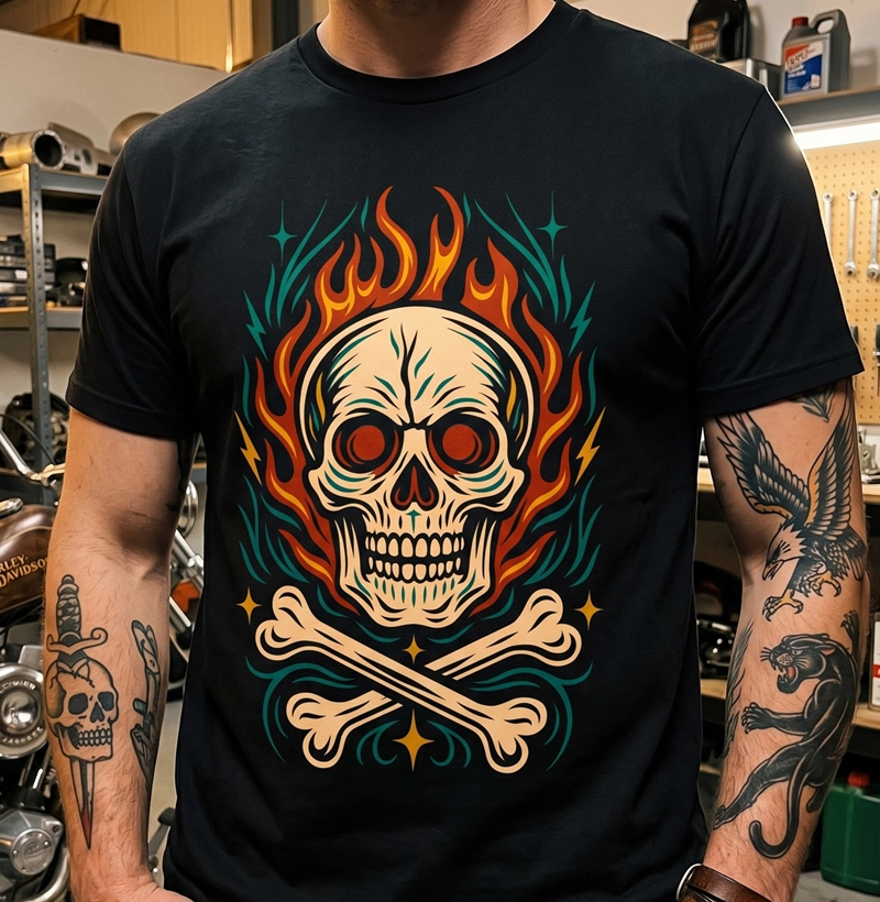 Flaming Skull