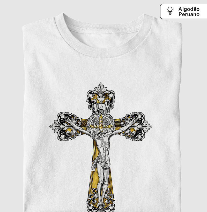 Jesus Cristo e a Medalha - Algodão Peruano