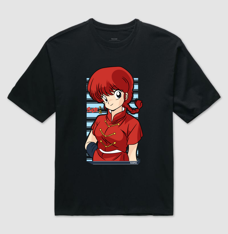 Camiseta Oversized Ranma ½ – Girl Ranma Classic Edition