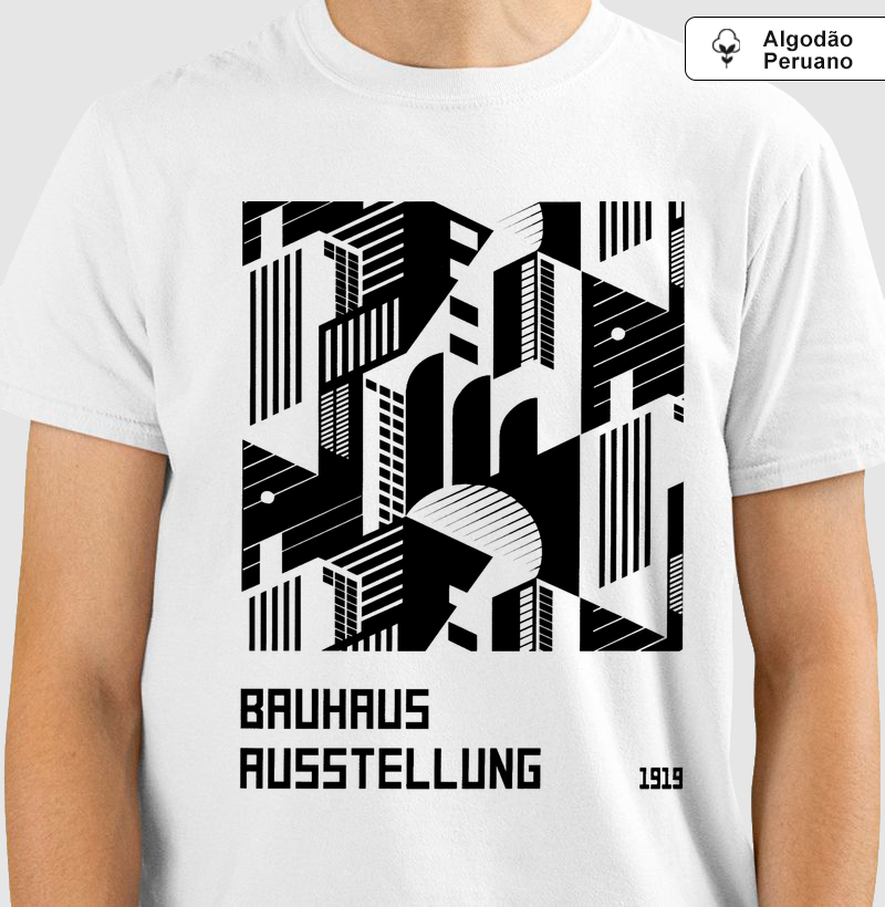 Camiseta Bauhaus 1919 Design Modernista Premium 