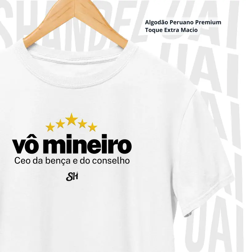 vô ceo - Camiseta Algodão Peruano