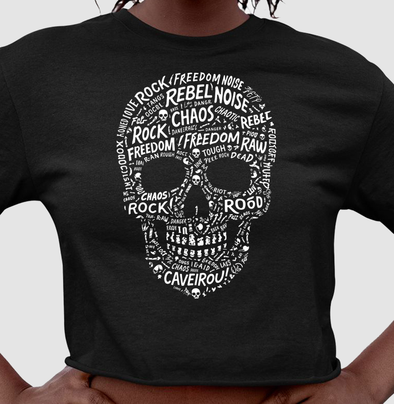 Rock Words Skull