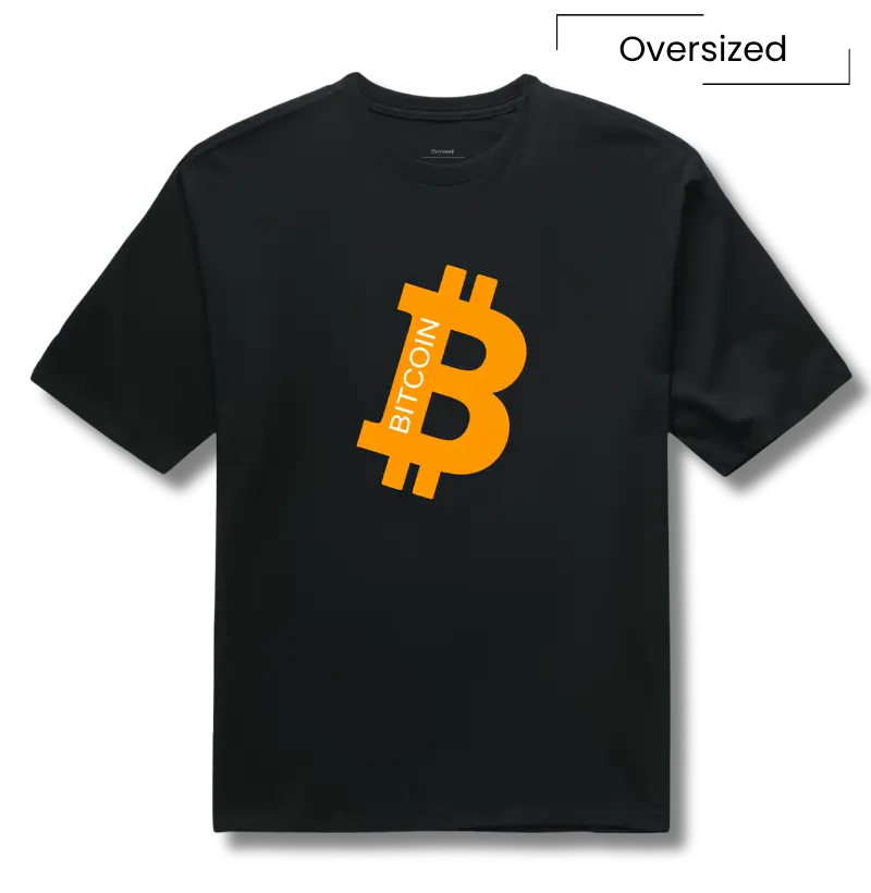 Camiseta Bitcoin Logo Grande - Camiseta Oversized