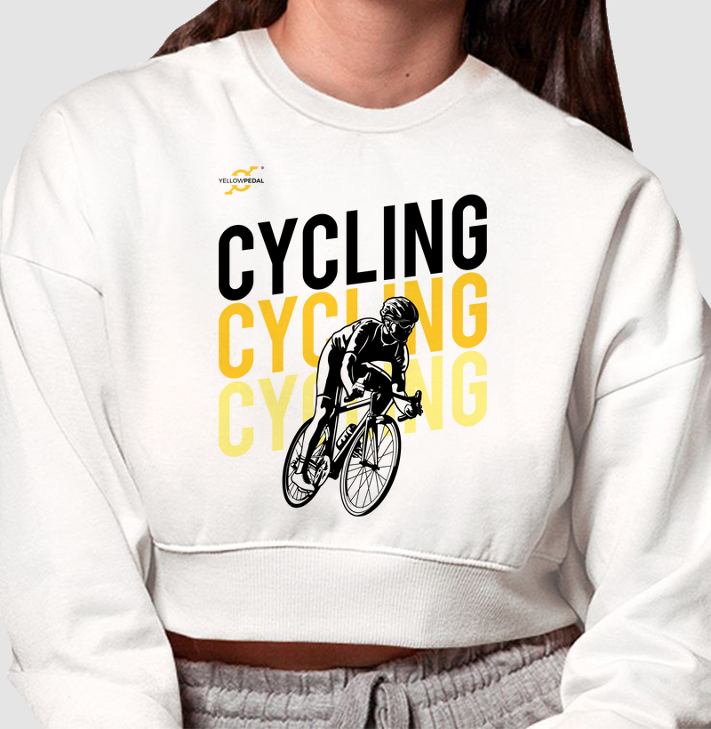 MOLETOM CROPPED YELLOWPEDAL CYCLING