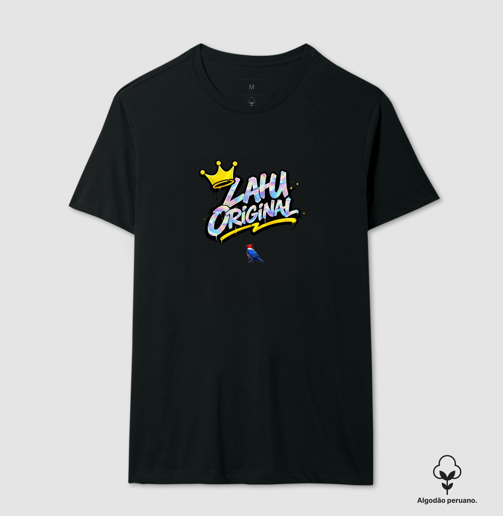 ⚡ LÄHU Original é mais que roupa — é identidade, é rua, é realeza urbana. Vista e mostre quem manda no asfalto. - Camiseta Algodão Peruano