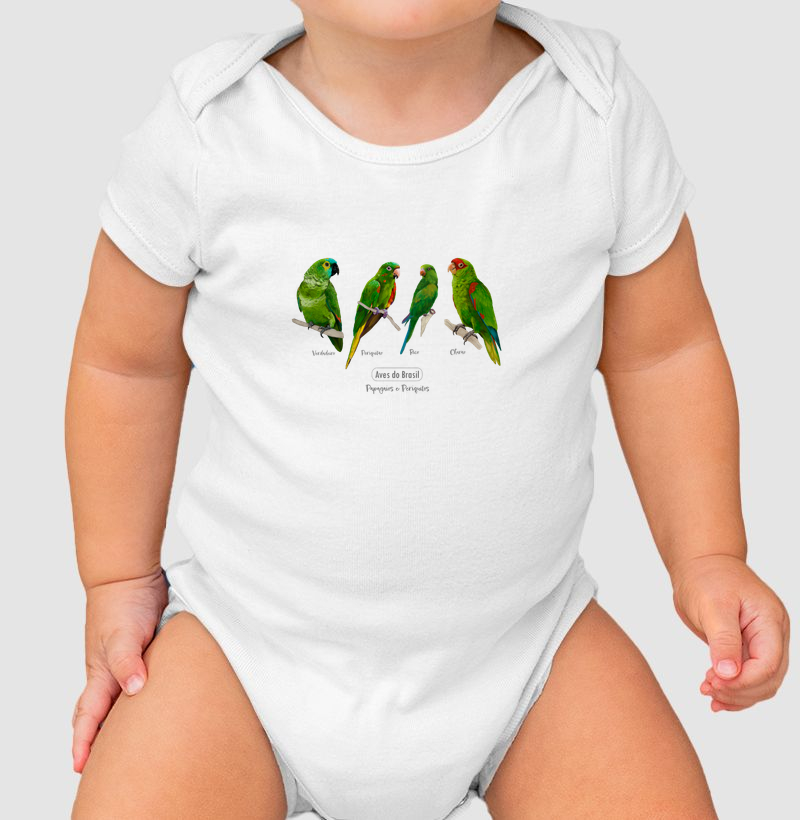 Aves do Brasil - Coletivo Psitas Verdes - Body Infantil