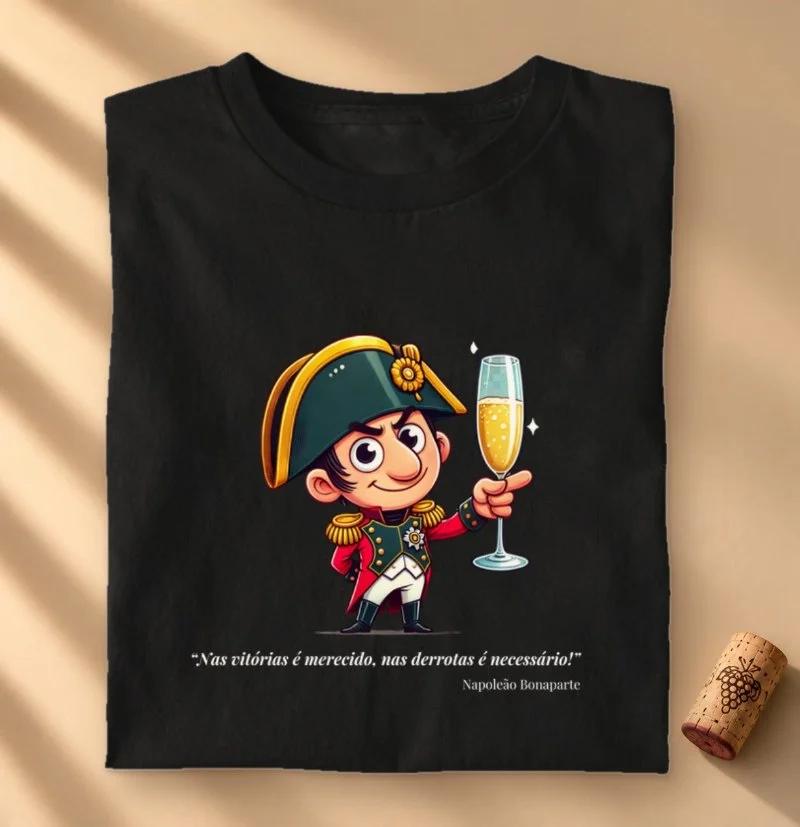 Camiseta Vinho - Brindando com Napoleão