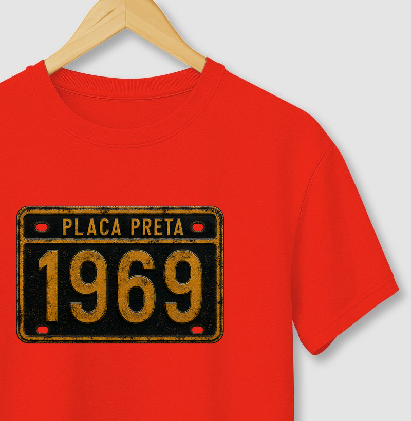 Camiseta Placa Preta 1969