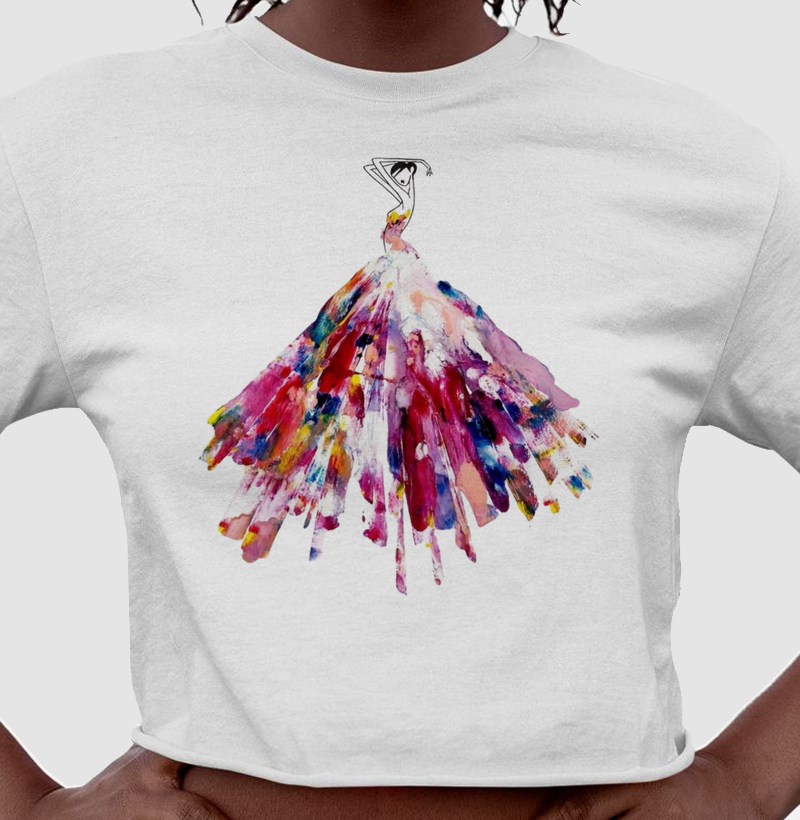 Aquarela vermelha - bailarina