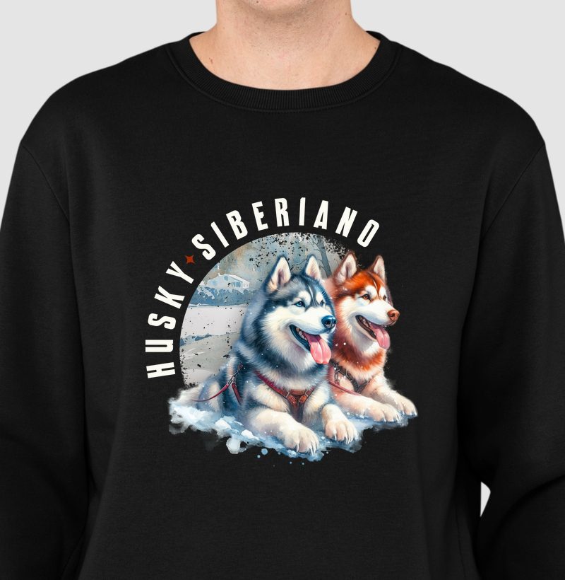 Suéter Moletom Husky Siberiano Star Snow