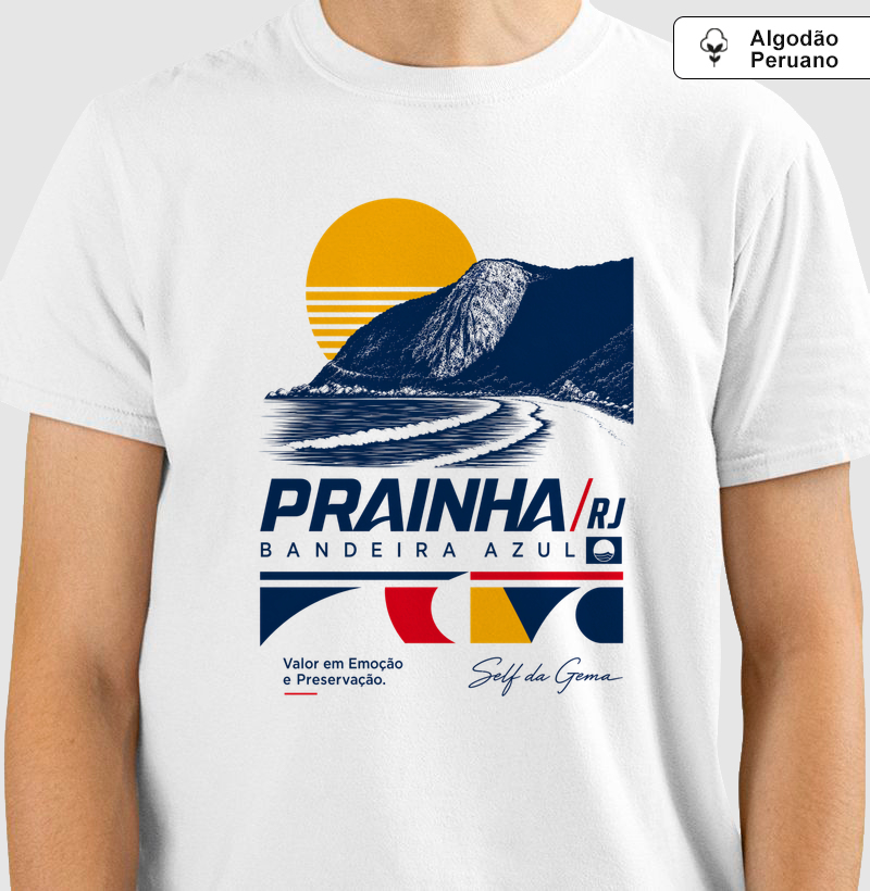PRAINHA AZUL - Camiseta Algodão Peruano