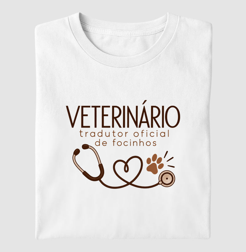 Veterinário Tradutor Oficial de Focinhos - Camiseta