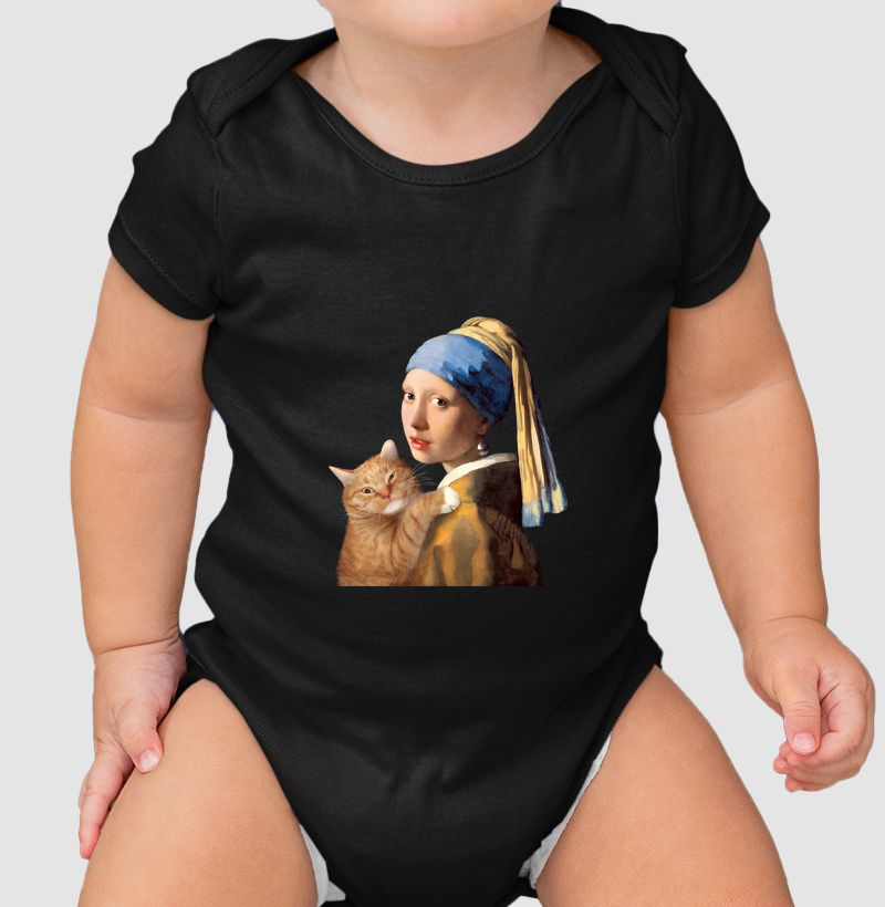 Gatinha com Brinco de Pérola