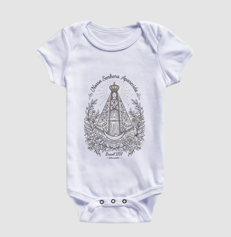 Nossa Senhora Aparecida (Padroeira do Brasil - 1717) - Body Infantil