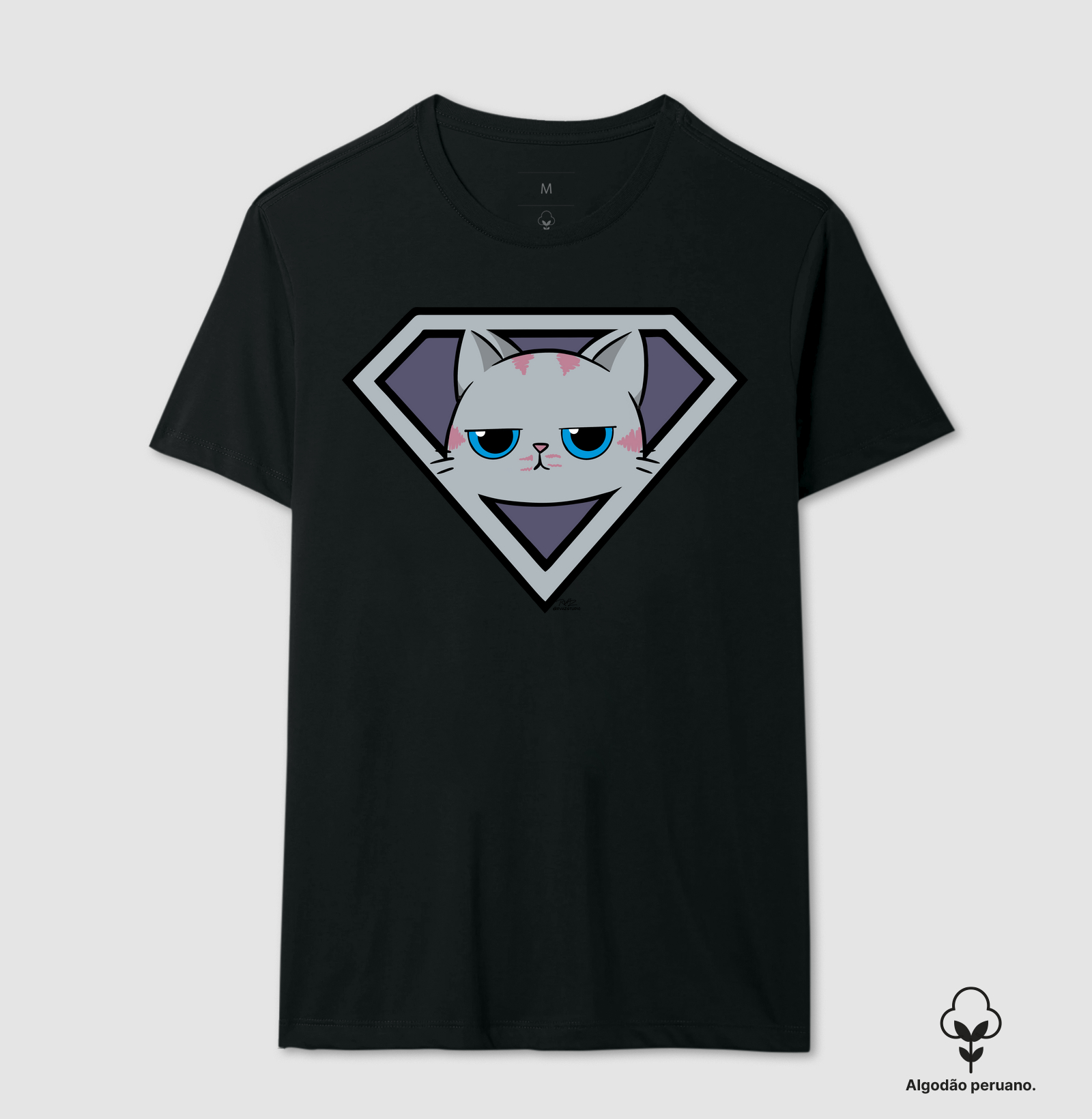 Camiseta Gato Sincero - Camiseta Algodão Peruano
