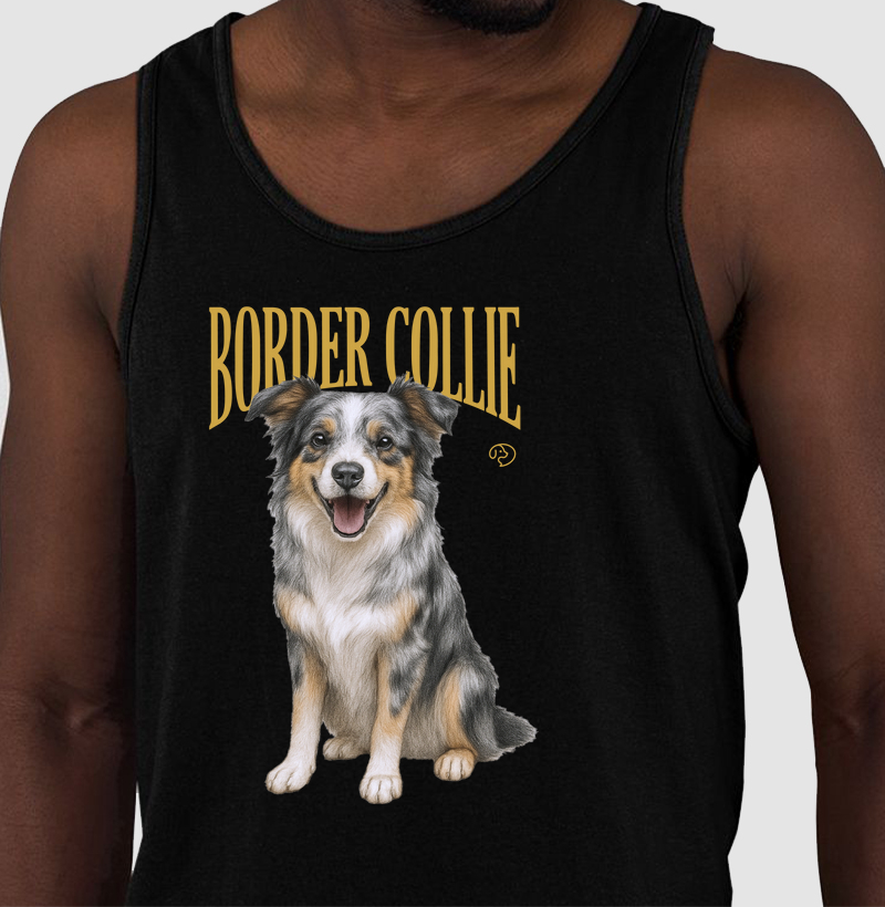 Border Collie Merle Vintage