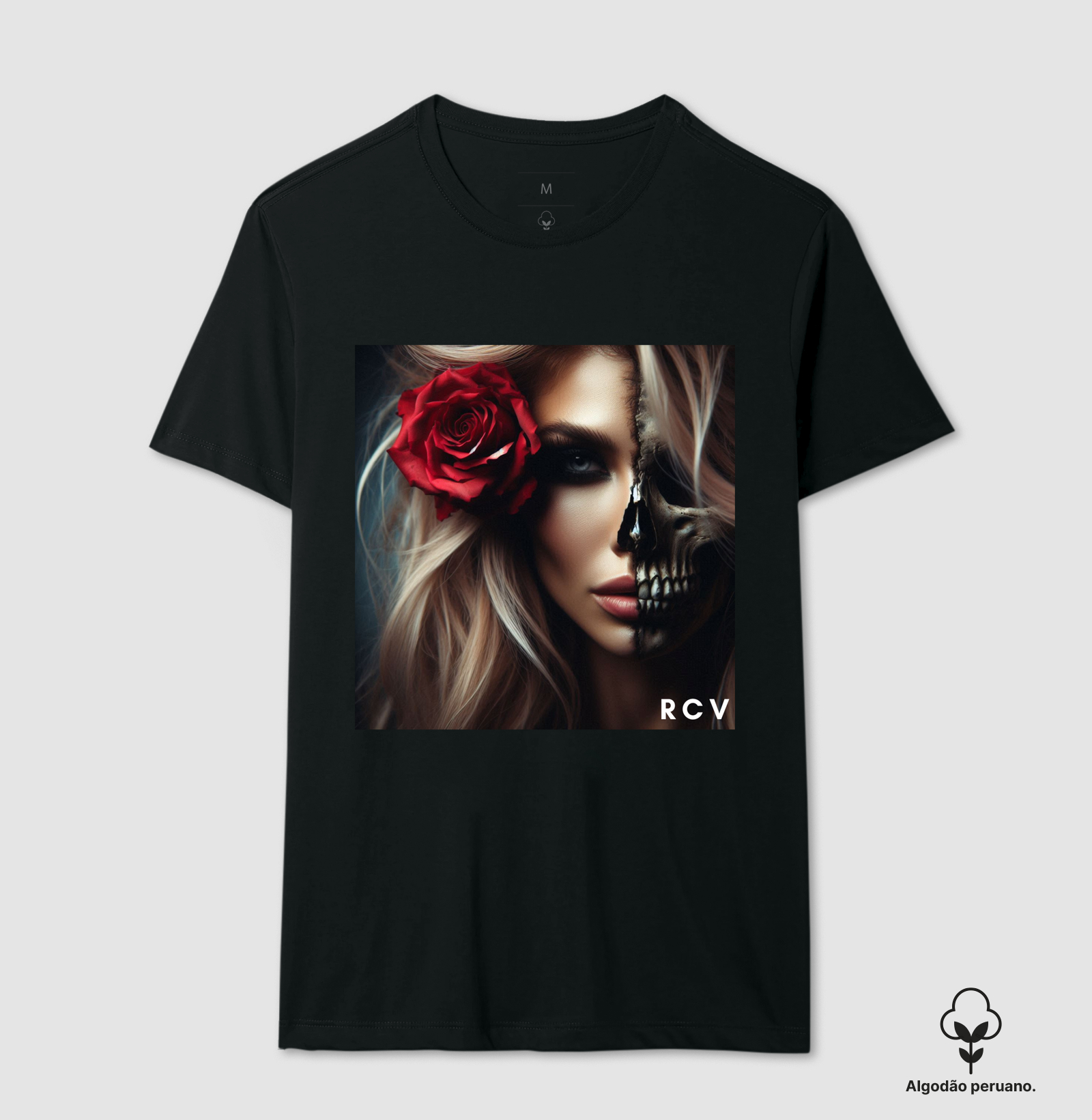 Camiseta RCV Rosa Caveira Nigth