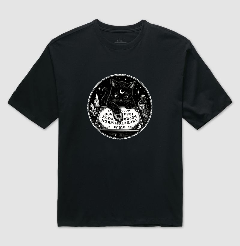 Gato médium - Camiseta Oversized