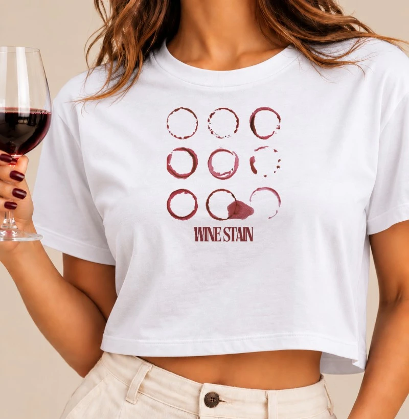 Camiseta Wine Stain - Cropped