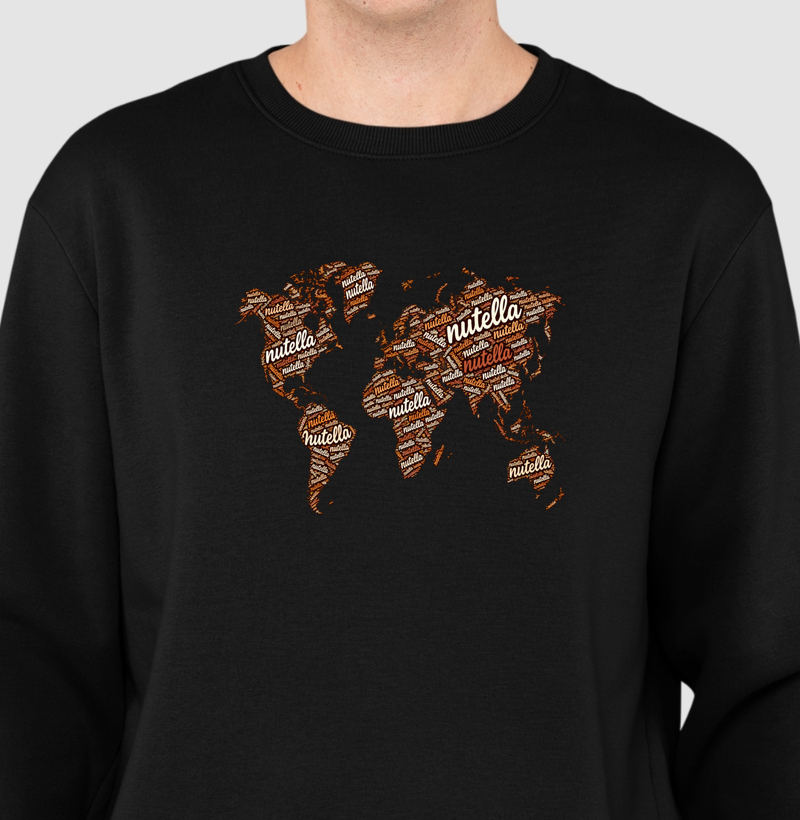 Suéter Mapa Mundi Nutella