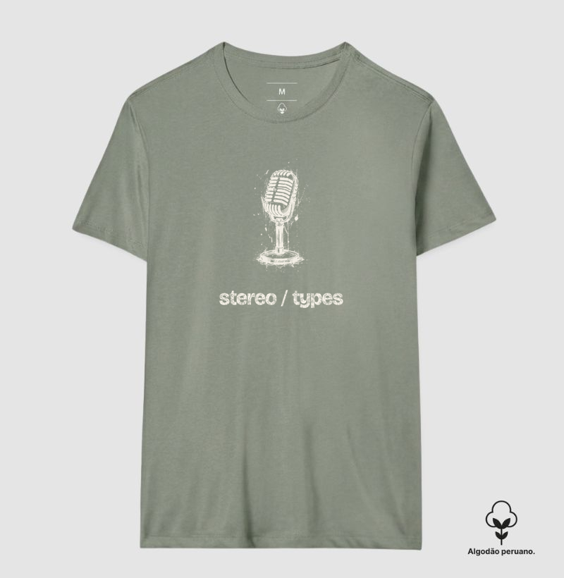Microfone Vintage · Carvão · Traço Claro · STEREO TYPES
