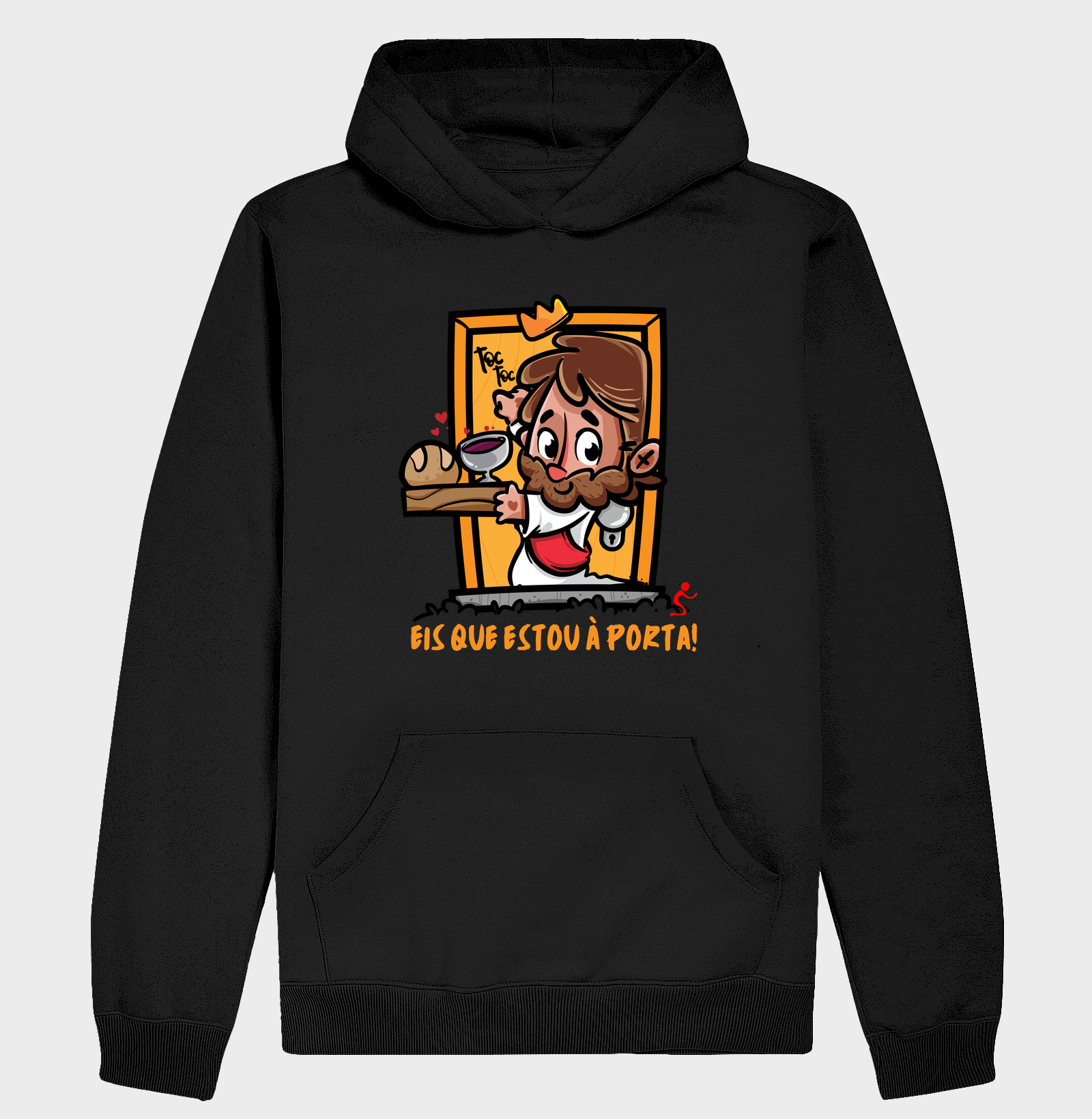 Hoodie Moletom Cristão Jesus Está à Porta
